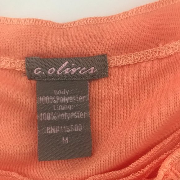 C. Oliver lined A line top size M melon & white - Picture 8 of 9